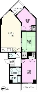 ファミールロジュマン南越谷【3階】の間取り