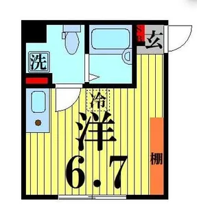 ココフラット北千住ノース【4階】の間取り