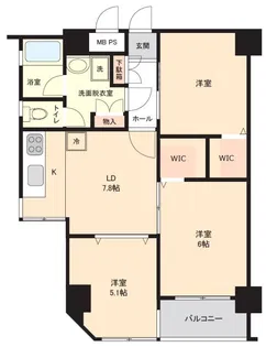 エクレール大宮【4階】の間取り