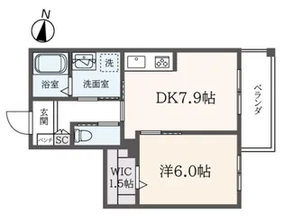 ヘーベルヴィレッジ大師橋~ベルヴィル・ド・デキノ~【3階】の間取り