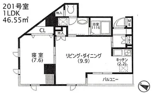 バレンティア赤羽【2階】の間取り