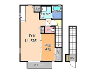 サンフレンズ【2階】の間取り