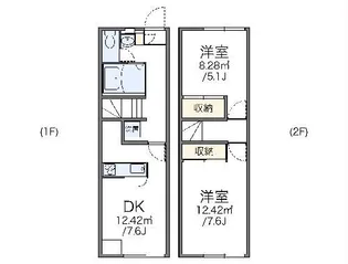 レオパレス長岡【1階】の間取り