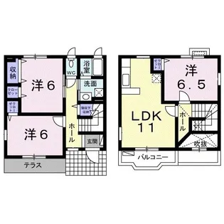 エスタシオンII B【1階】の間取り