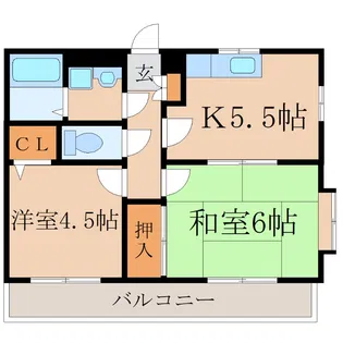 リバーサイドたなか【2階】の間取り