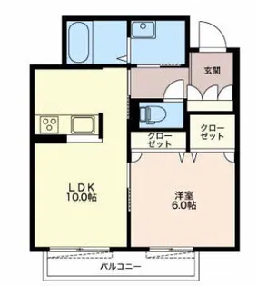 クラージュ EAST【1階】の間取り