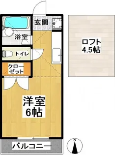 ウッディパレスフジII【1階】の間取り