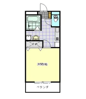 サンライト城山( 九医科大生・女性向)【1階】の間取り