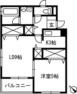 メロウB【2階】の間取り
