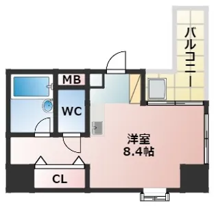 YKハイツ西明石【5階】の間取り