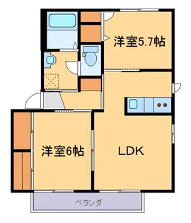 アンシャーリー【2階】の間取り