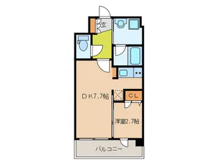 ル・シェ-ル香椎【4階】の間取り
