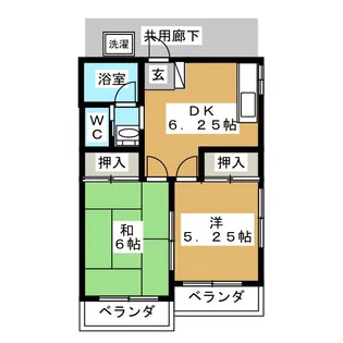 サンハイツC【2階】の間取り