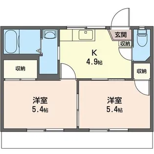 ハイツプラネット【1階】の間取り
