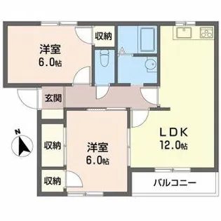 パストラル田寺東A【2階】の間取り