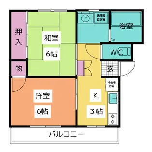 広岡ハイツ【3階】の間取り