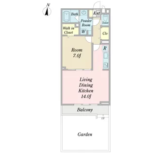 パルビナス【1階】の間取り