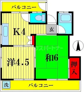 2Kの間取り画像