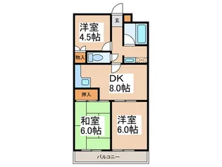 モンブラン田奈【1階】の間取り