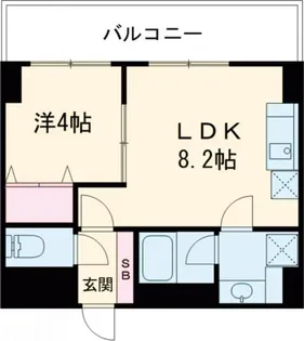 LUVIAS堺【4階】の間取り