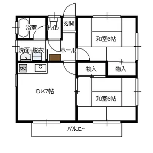 コーポかのえII【1階】の間取り