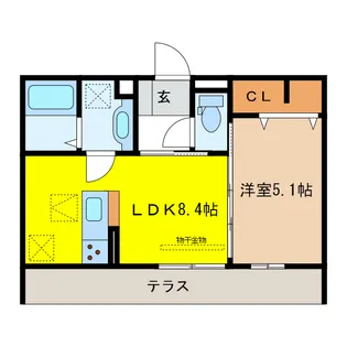 岐阜県岐阜市薮田南1【アパート】の間取り
