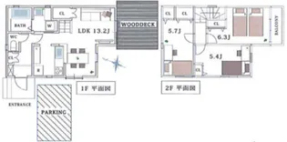 東京都世田谷区上用賀4【一戸建】の間取り
