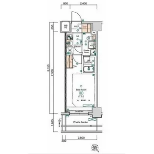 SQUARE CITY TSURUMIICHIBA(スクエアシティ鶴見【1階】の間取り