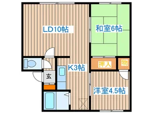 暁荘NO2【2階】の間取り