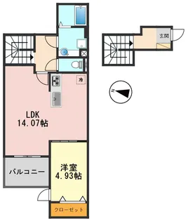 東京都江戸川区西小岩5【アパート】の間取り