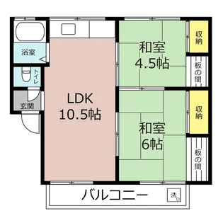 2LDKの間取り画像
