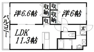 フロイデ宮竹【3階】の間取り