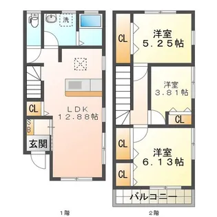 三重県鈴鹿市長太旭町4【一戸建】の間取り