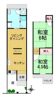 大阪府門真市島頭3【一戸建】の間取り