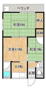 黒潮荘【2階】の間取り
