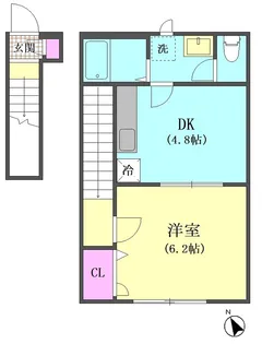 シュウフラット【2階】の間取り