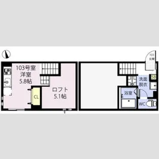 千葉県柏市東2【アパート】の間取り