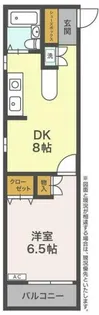 1DKの間取り画像