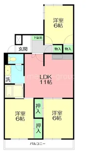 神奈川県小田原市栢山【マンション】の間取り
