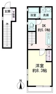サニーヒルズ中落合【1階】の間取り