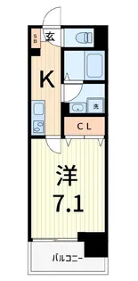 ルトゥール小岩北【6階】の間取り