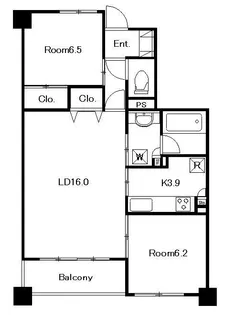 サーパス思案橋通り【15階】の間取り