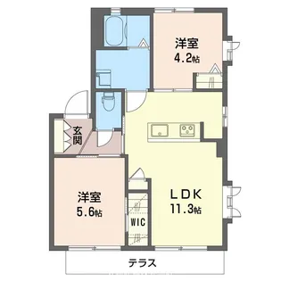 サンドルフ松戸B【1階】の間取り