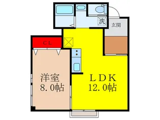 クレハマンション【1階】の間取り