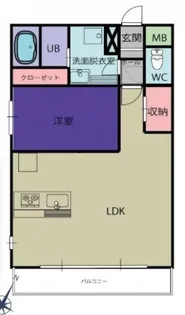 エクセルカゴハラ【1階】の間取り