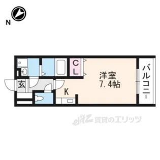 エクセル田中E棟【1階】の間取り