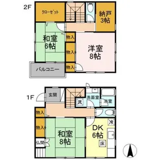 岡山県岡山市南区浜野2【一戸建】の間取り