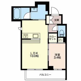 セルディーナ下新本町【1階】の間取り