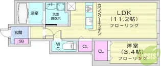 アンダー・リバー【1階】の間取り