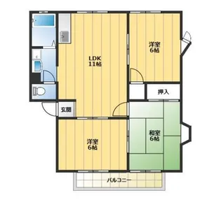 WELLサンシティ【2階】の間取り
